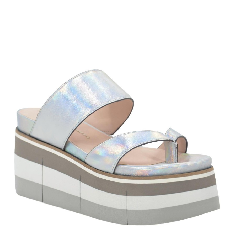 Naked Feet NAKED FEET | Flux In Silver Platform Sandals