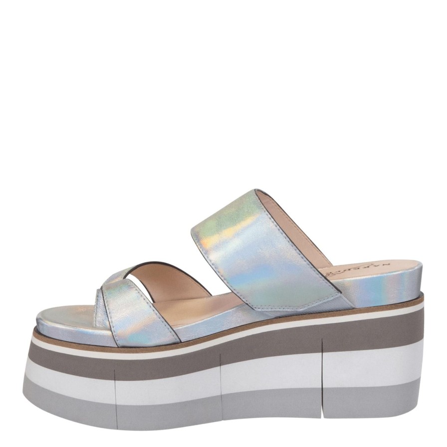 Naked Feet NAKED FEET | Flux In Silver Platform Sandals