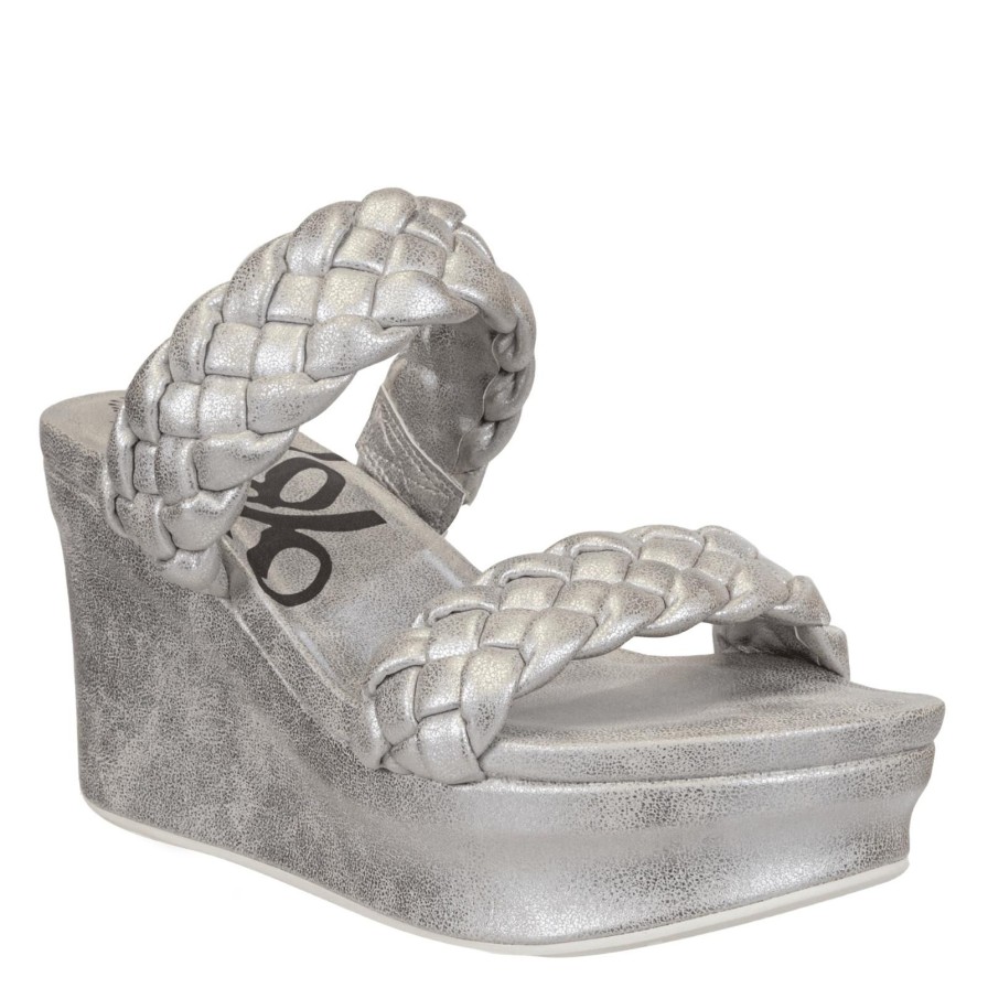 Otbt OTBT | Fluent In Silver Wedge Sandals