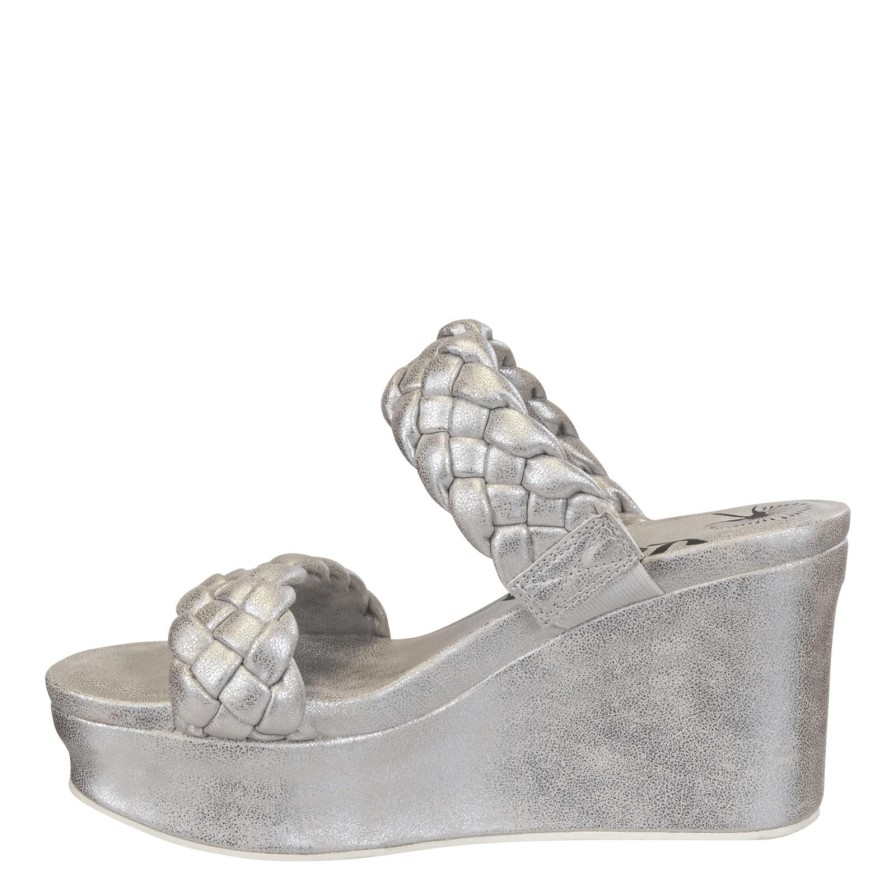 Otbt OTBT | Fluent In Silver Wedge Sandals