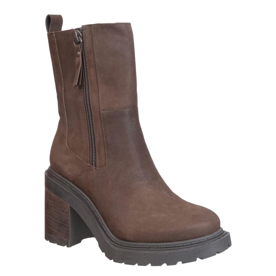 Otbt OTBT | Habitus In Brown Heeled Ankle Boots