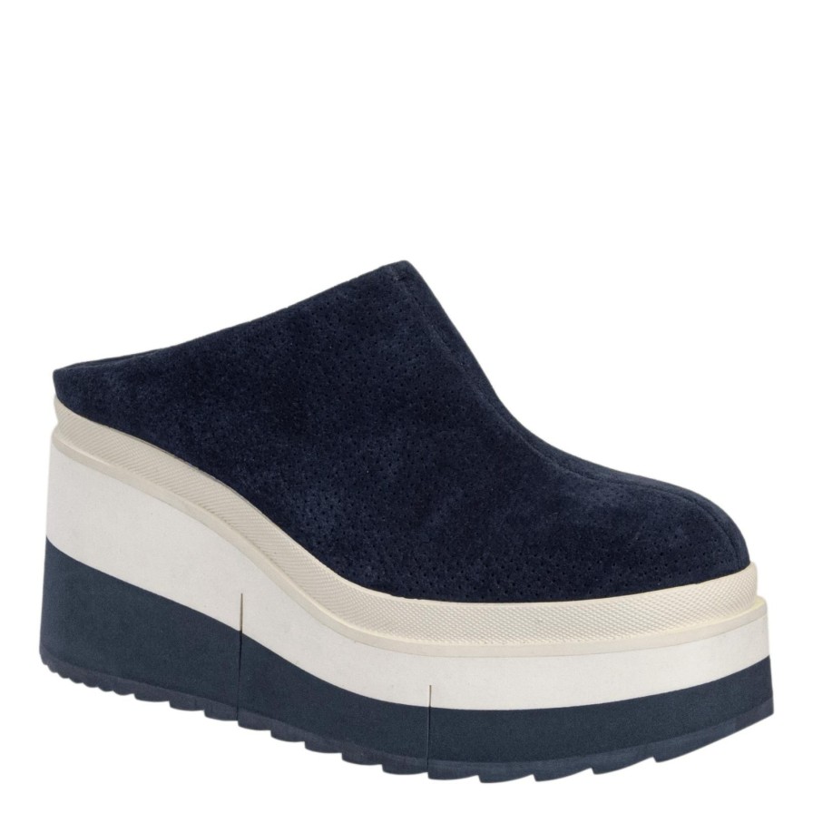 Naked Feet NAKED FEET | Coach In Navy Platform Clogs