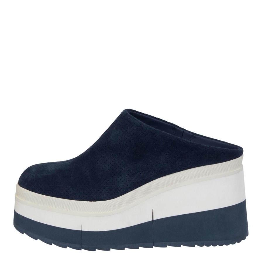 Naked Feet NAKED FEET | Coach In Navy Platform Clogs