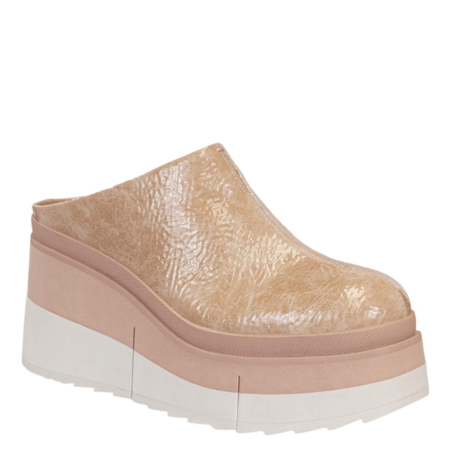 Naked Feet NAKED FEET | Coach In Beige Platform Clogs