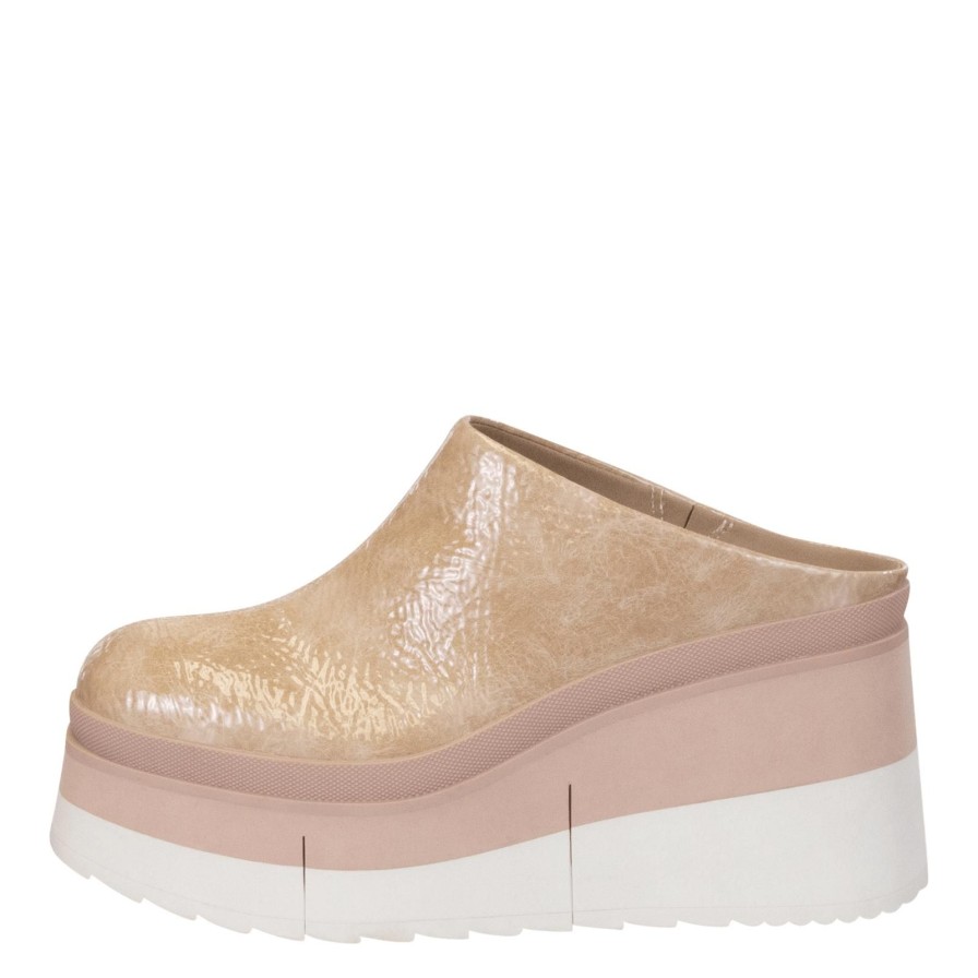 Naked Feet NAKED FEET | Coach In Beige Platform Clogs