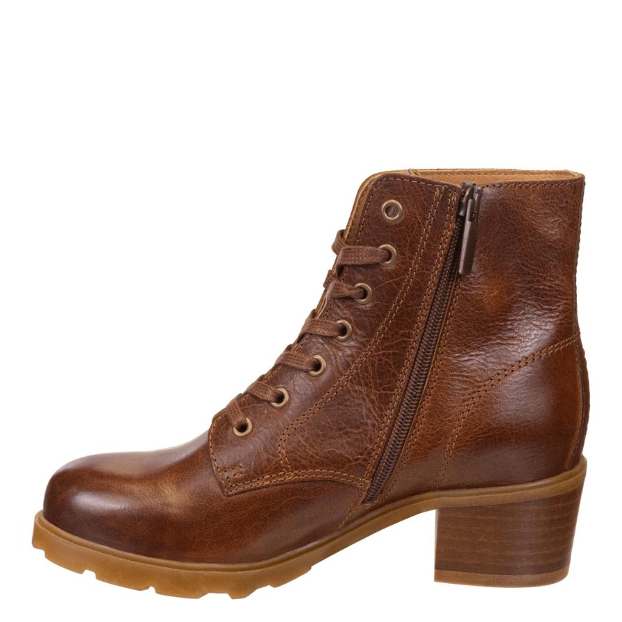 Otbt OTBT | Arc In Brown Leather Heeled Ankle Boots