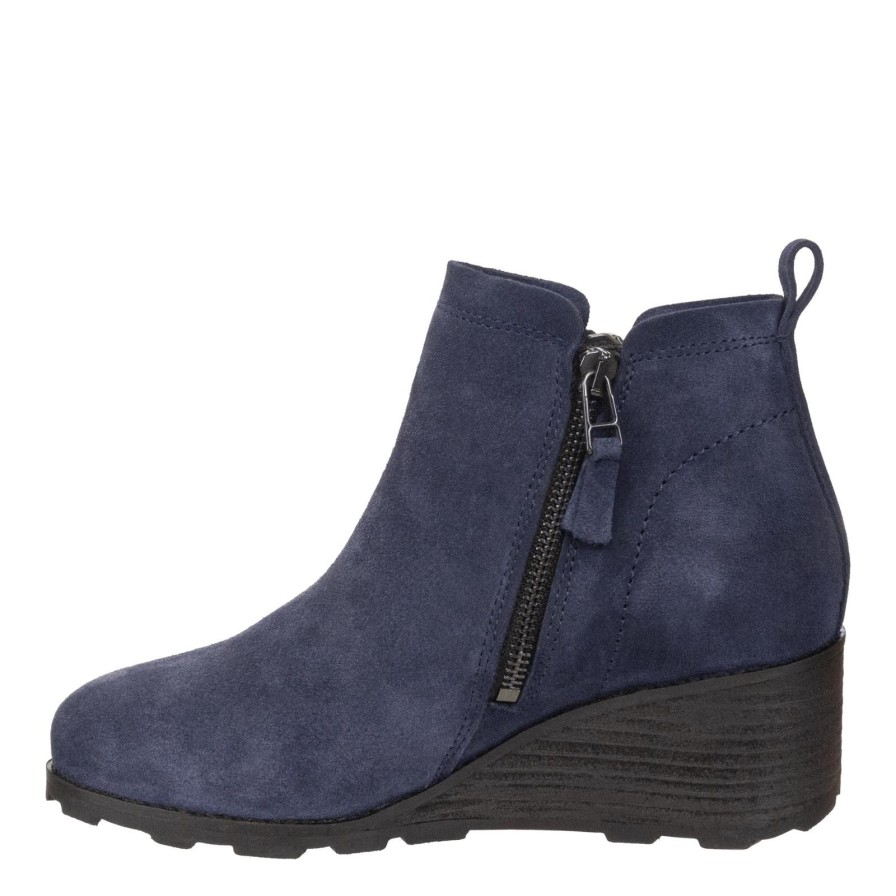 Otbt OTBT | Story In Navy Wedge Ankle Boots