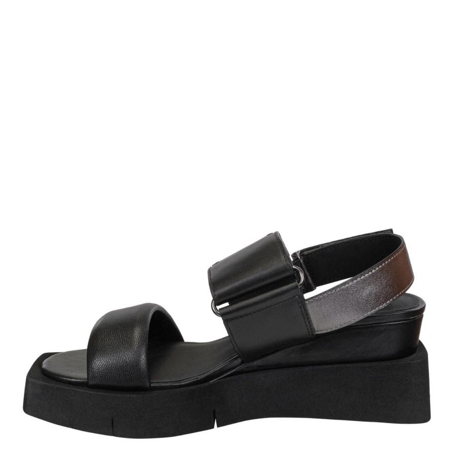 Naked Feet NAKED FEET | Paradox In Black Wedge Sandals