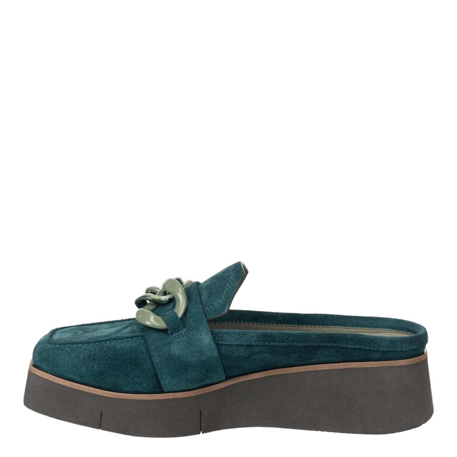 Naked Feet NAKED FEET | Elect In Emerald Platform Mules