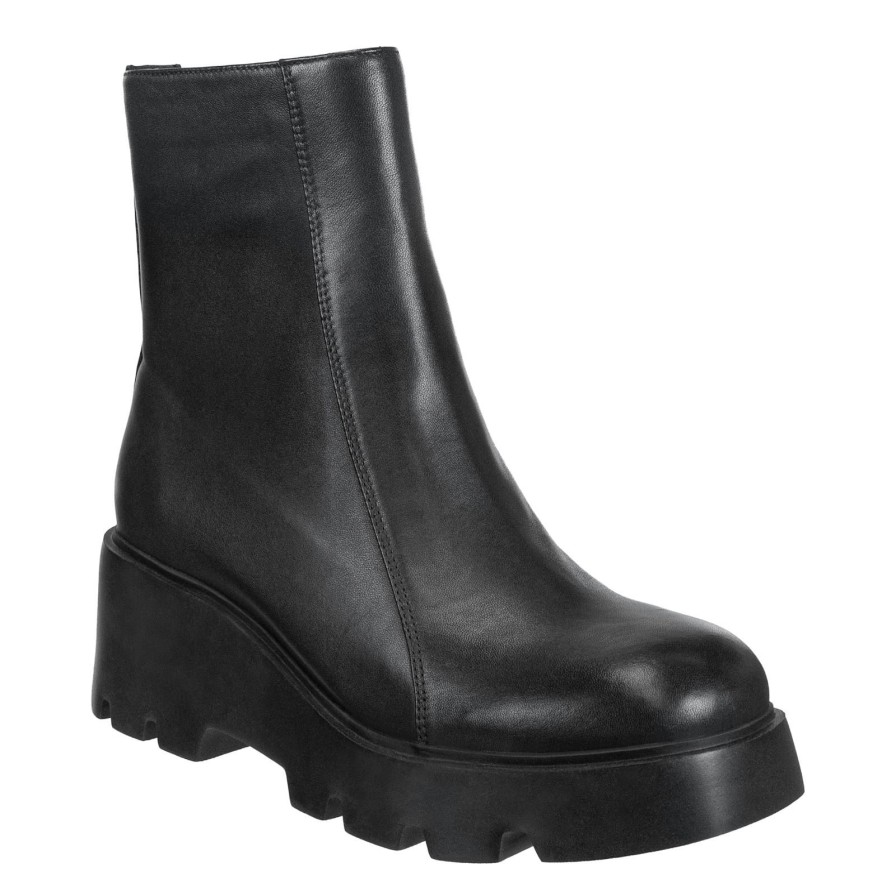 Naked Feet NAKED FEET | Xenus In Black Leather Platform Ankle Boots