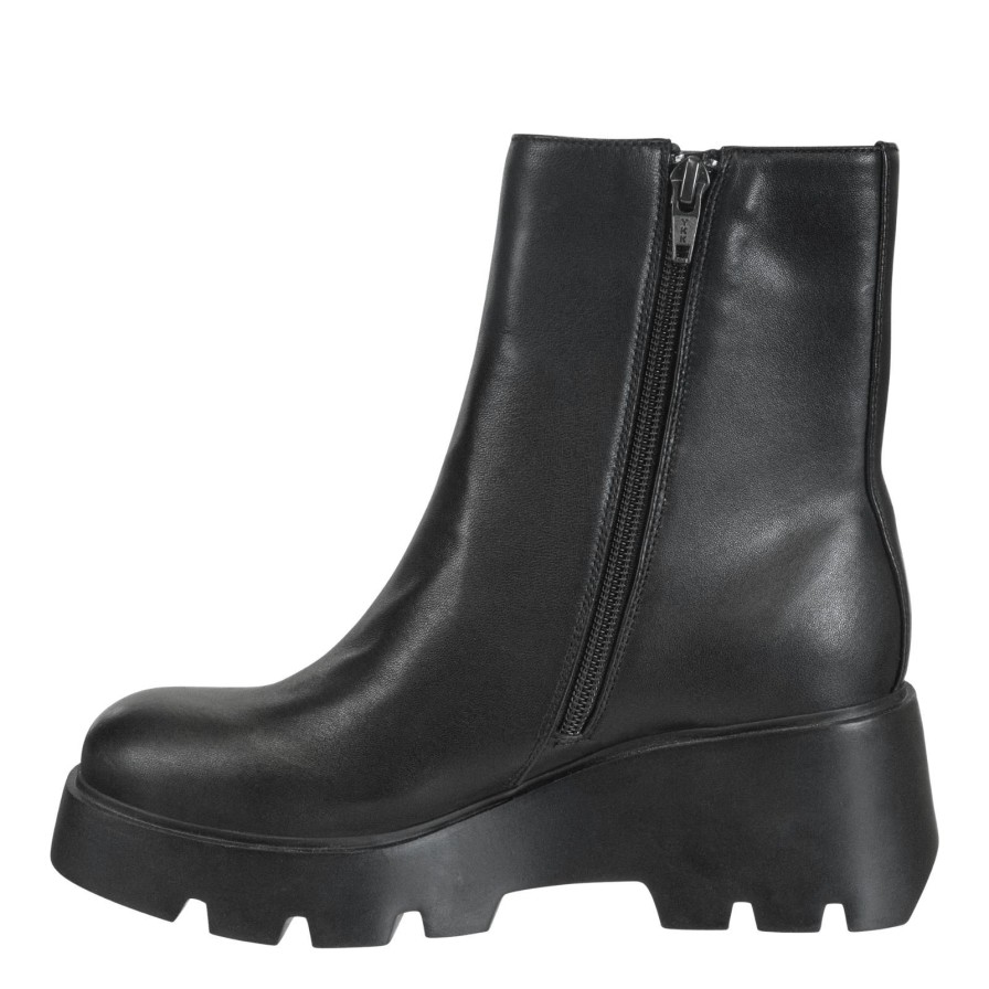 Naked Feet NAKED FEET | Xenus In Black Leather Platform Ankle Boots