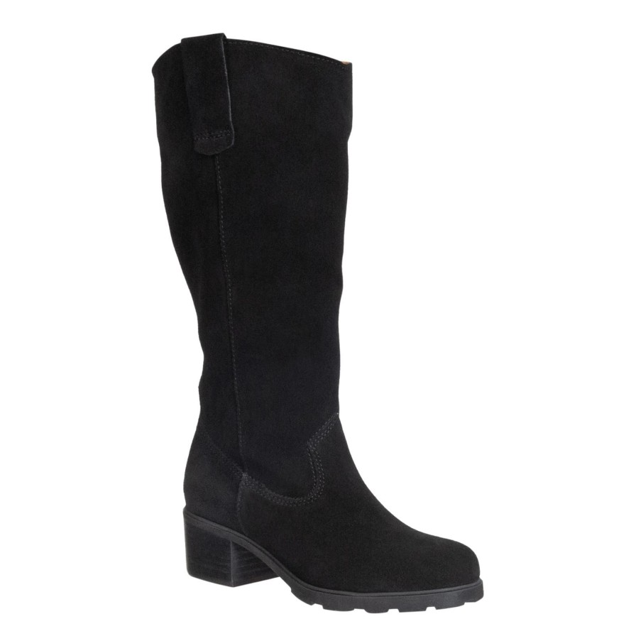 Otbt OTBT | Tallow In Black Heeled Mid Shaft Boots