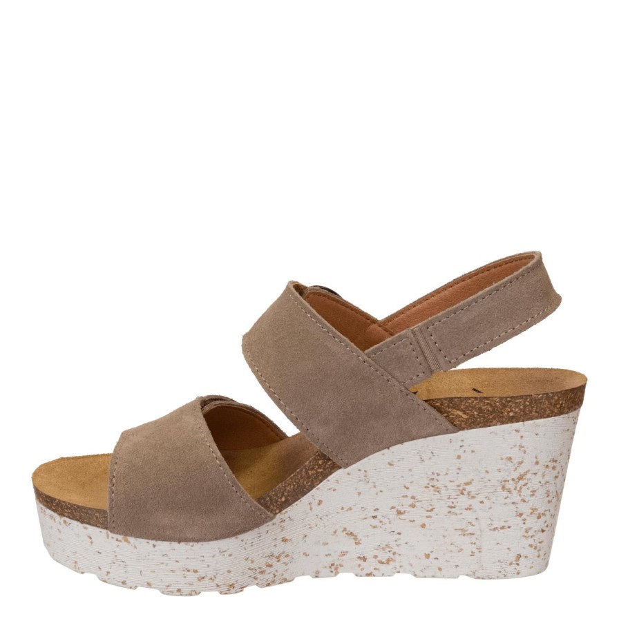 Otbt OTBT | Peasant In Greige Wedge Sandals