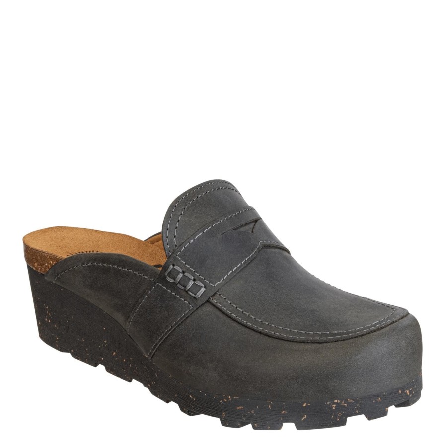 Otbt OTBT | Homage In Charcoal Wedge Clogs