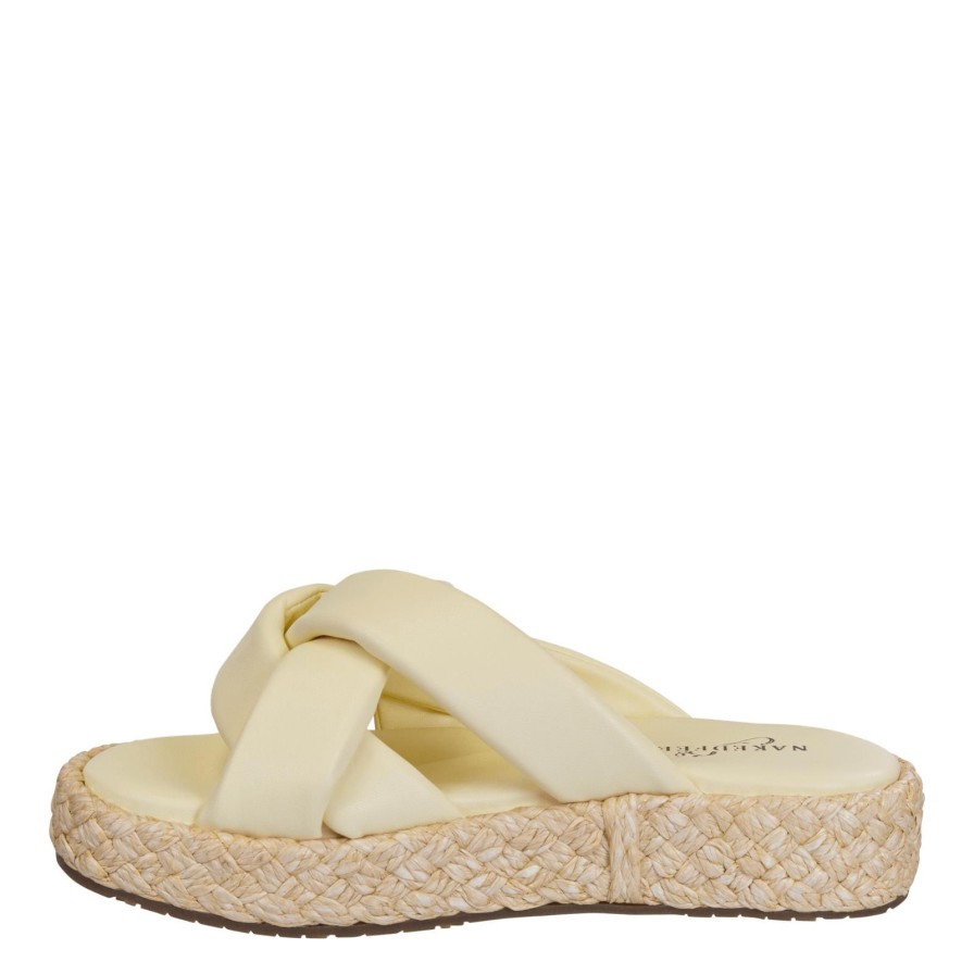 Naked Feet NAKED FEET | Cupro In Canary Espadrille Sandals