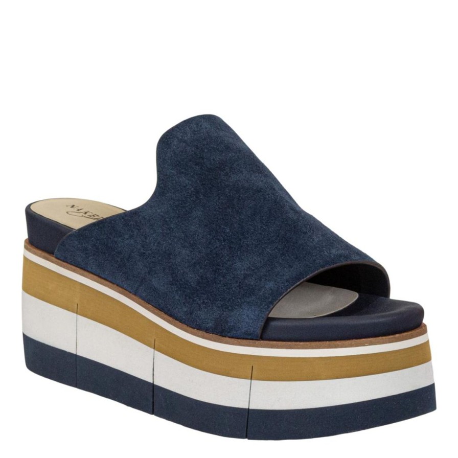 Naked Feet NAKED FEET | Flow In Navy Platform Sandals