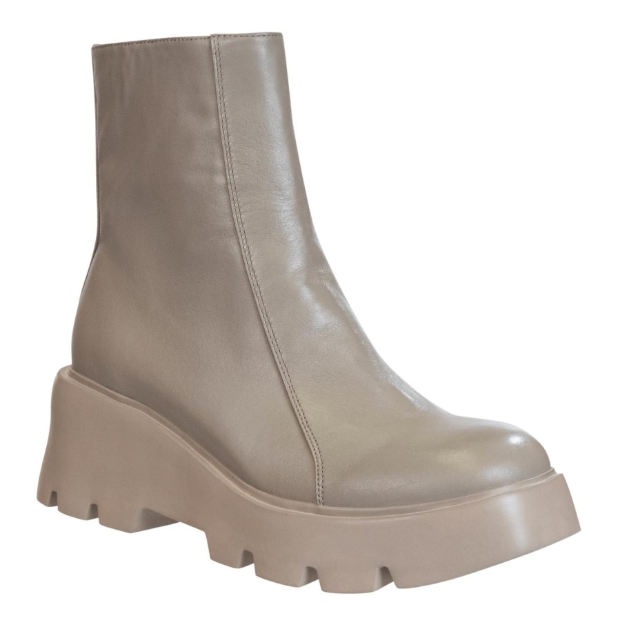 Naked Feet NAKED FEET | Xenus In Greige Platform Ankle Boots