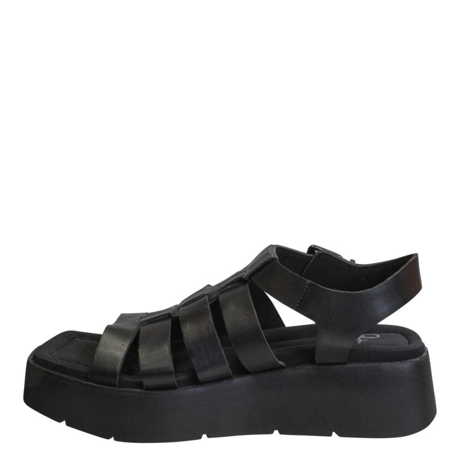 Otbt OTBT | Archaic In Black Platform Sandals