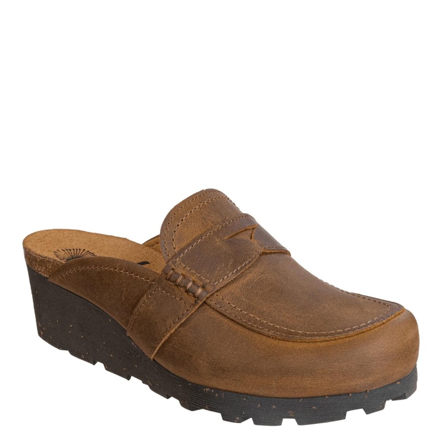 Otbt OTBT | Homage In Brown Wedge Clogs