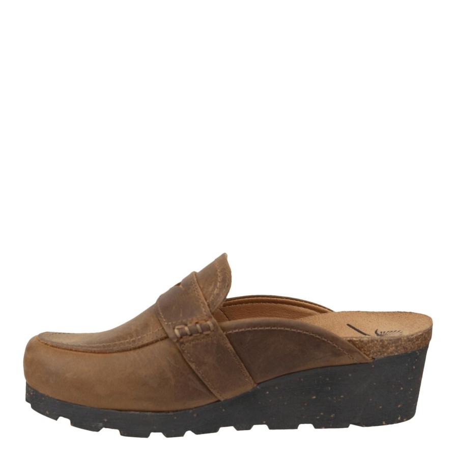 Otbt OTBT | Homage In Brown Wedge Clogs