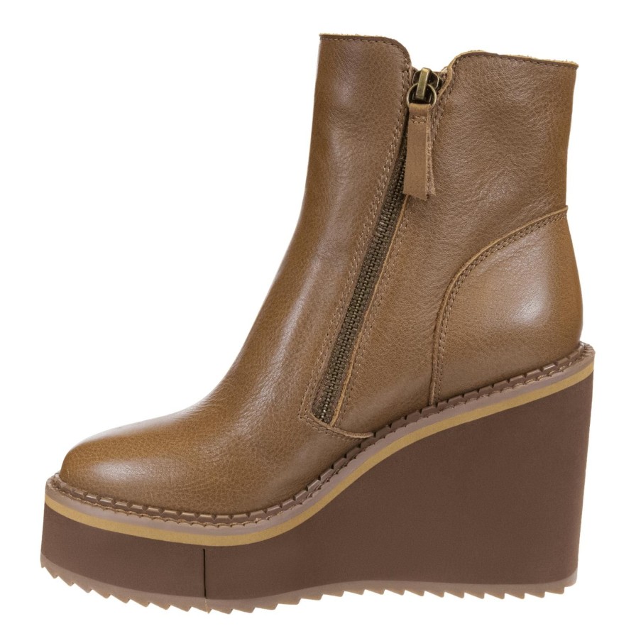 Naked Feet NAKED FEET | Avail In Brown Wedge Ankle Boots