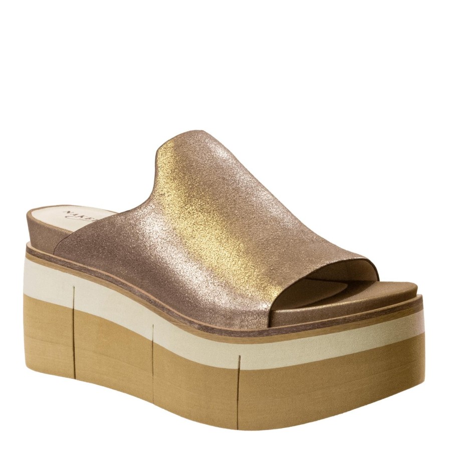 Naked Feet NAKED FEET | Flow In Gold Platform Sandals