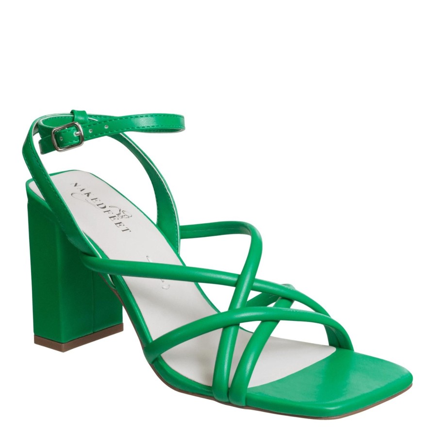 Naked Feet NAKED FEET | Mood In Green Heeled Sandals