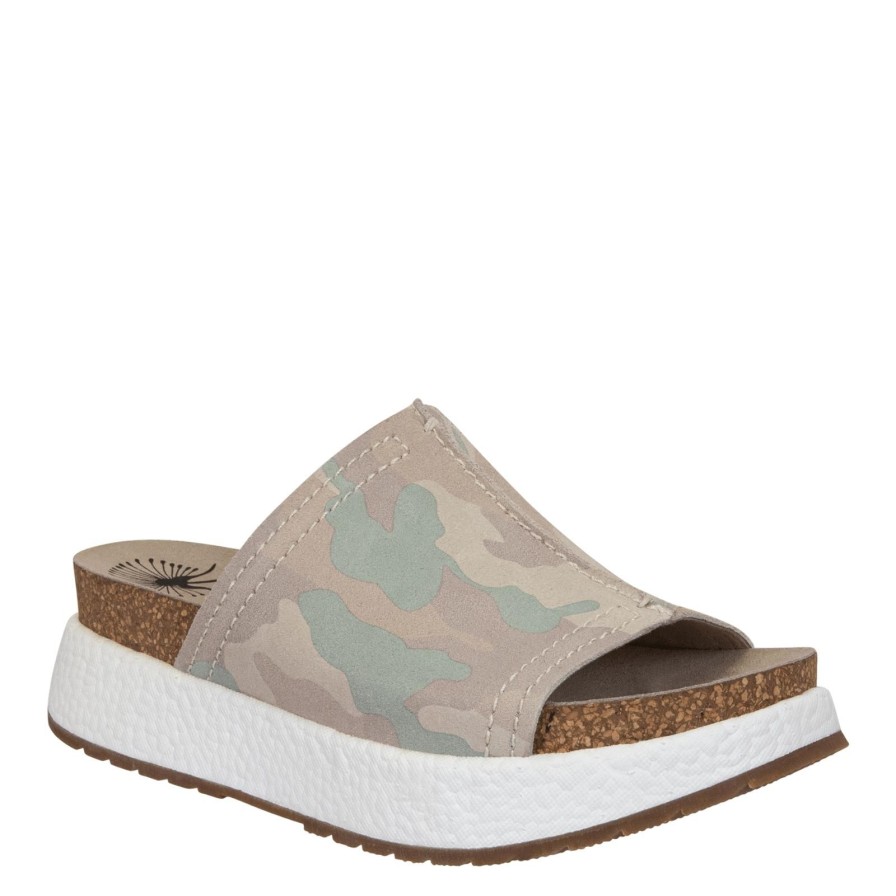 Otbt OTBT | Wayside In Khaki Camo Platform Slides