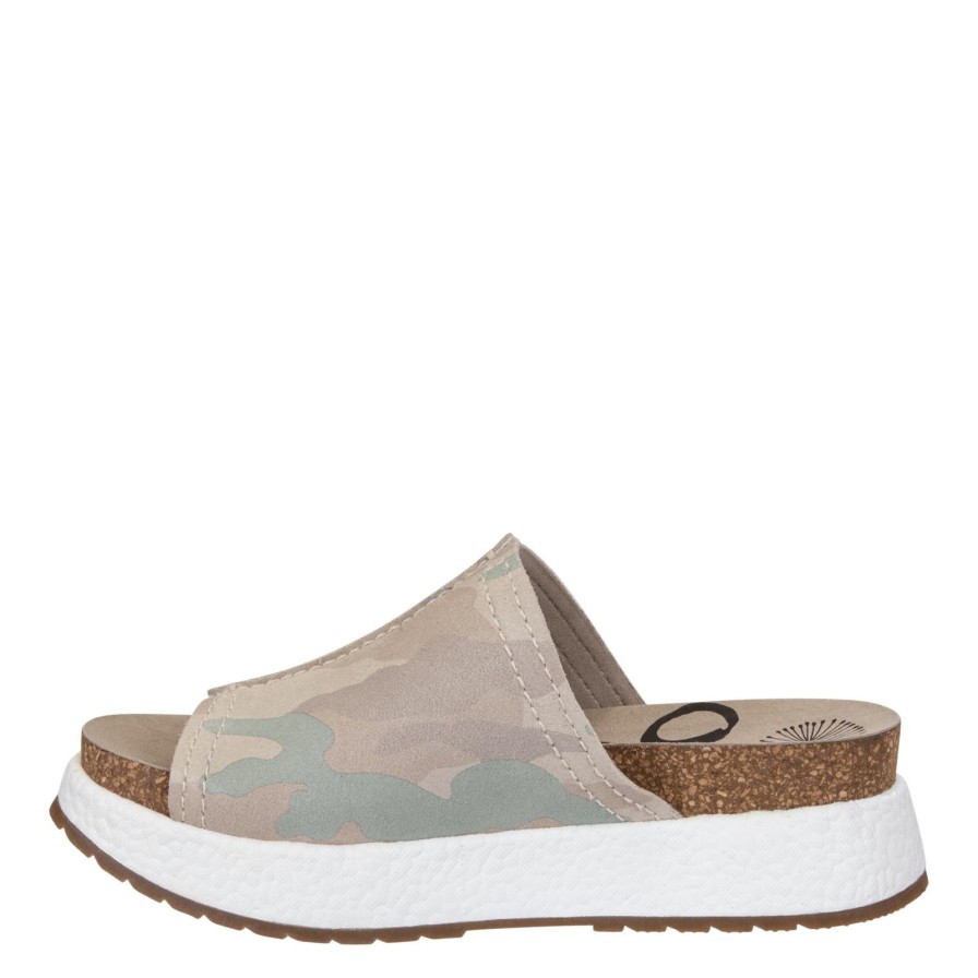 Otbt OTBT | Wayside In Khaki Camo Platform Slides