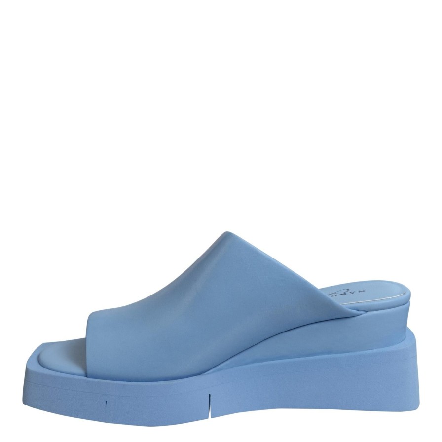 Naked Feet NAKED FEET | Infinity In Light Blue Wedge Sandals