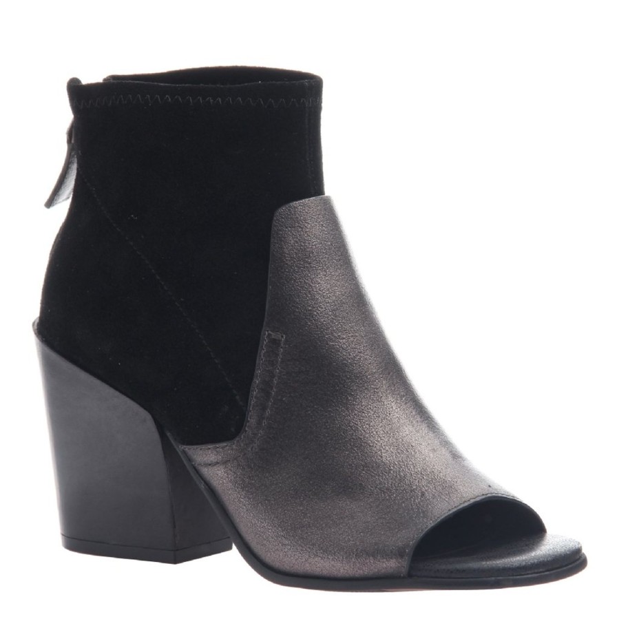 Naked Feet NAKED FEET | Beta In Black Bronze Heeled Booties