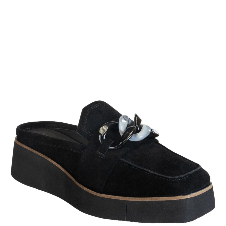 Naked Feet NAKED FEET | Elect In Black Suede Platform Mules