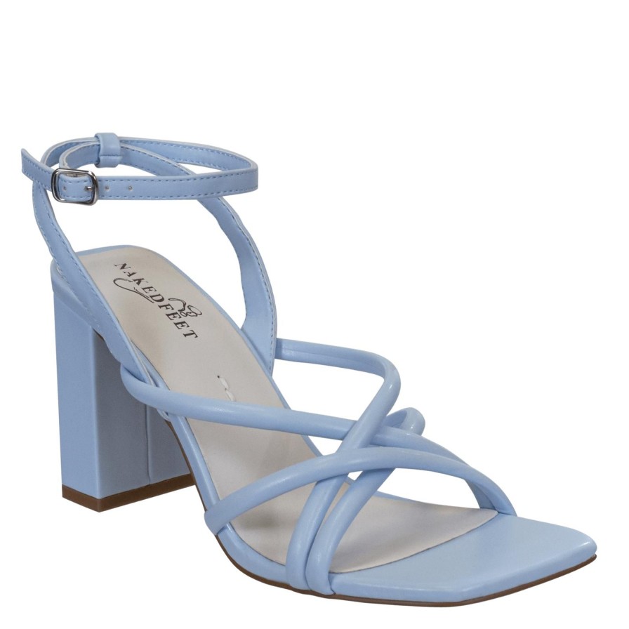 Naked Feet NAKED FEET | Mood In Light Blue Heeled Sandals