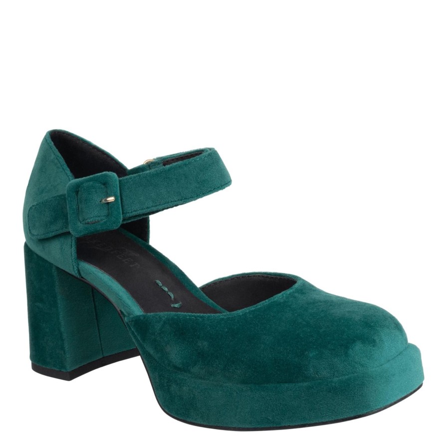 Naked Feet NAKED FEET | Estonia In Emerald Heeled Clogs