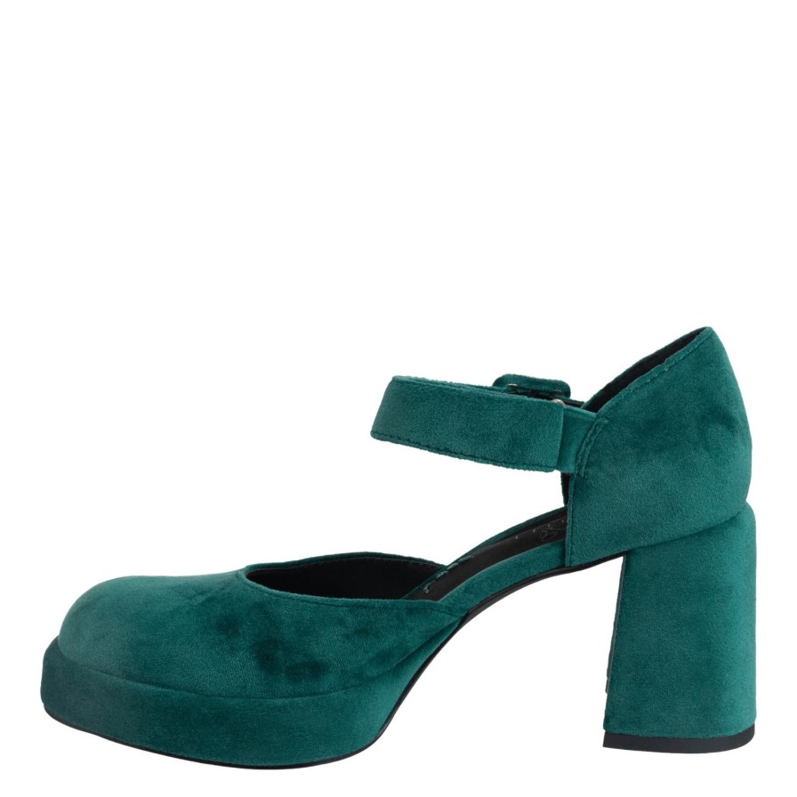 Naked Feet NAKED FEET | Estonia In Emerald Heeled Clogs