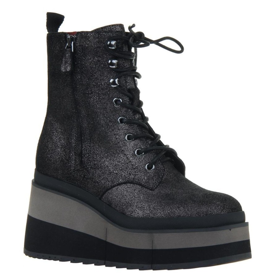 Naked Feet NAKED FEET | Burnout In Grey Platform Combat Boots