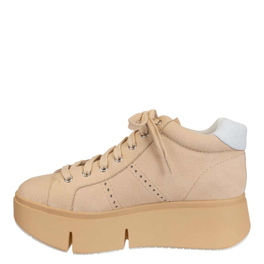 Naked Feet NAKED FEET | Essex In Beige Platform High Top Sneakers