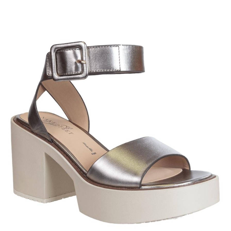 Naked Feet NAKED FEET | Iconoclast In Gunmetal Heeled Sandals