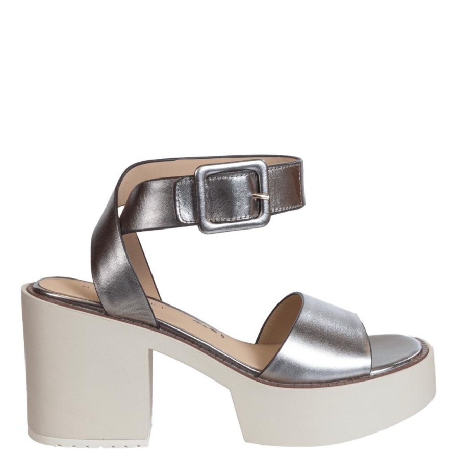 Naked Feet NAKED FEET | Iconoclast In Gunmetal Heeled Sandals